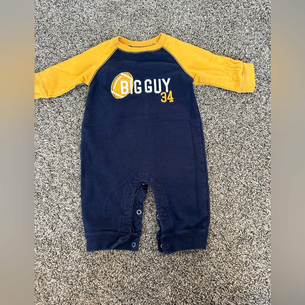 Carter's Navy and Yellow One-piece Outfit - 6M